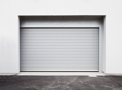 Garage door at a modern building