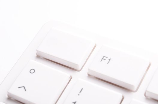 computer keyboard in white showing modern office work concept
