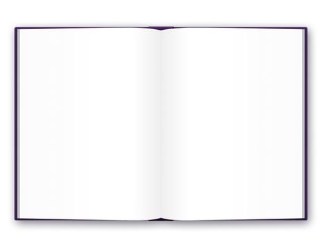 PS illustration of the open blank book