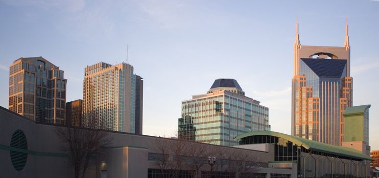 Downtown Nashville, Tennessee - late afternoon.