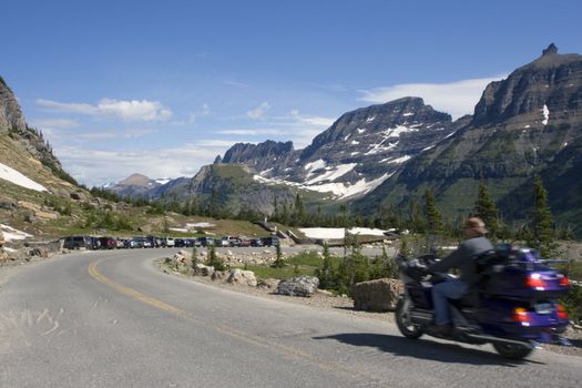 Biking in Glacier National Park, Montana