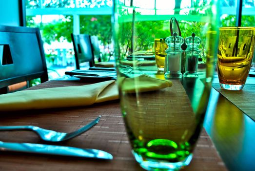 Restaurant table set