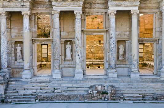 The ruins of the ancient city of Ephesus in Turkey