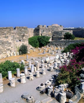 The castle of the Knights of the Order of Saint John. On the island of Kos, greece, europe