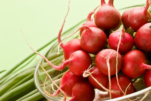 food series: fresh vegetables, red ripe spring radish