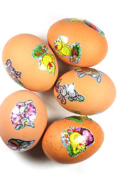 eggs, easter, a holiday, orthodoxy, christianity, meal, food, spring, a label, brown, white 