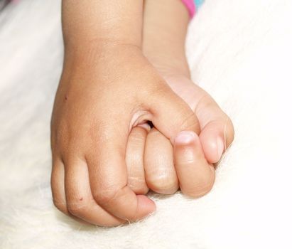 hands of small child
