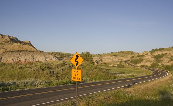 Curves next 20 miles - slow down!