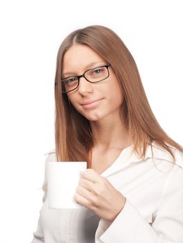 Young girl with a cup