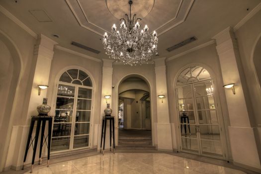 Grand Lobby Foyer with Crystal Chandelier