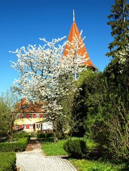 medieval city wall at the German Town Dinkelsbuehl