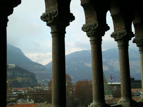 paganella peak from buonconsiglio castle