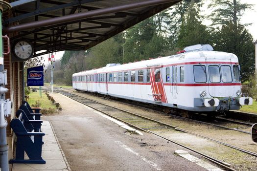 railway station in Toucy, Burgundy, France