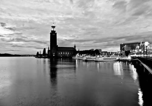 Stockholm City Hall at night, Stockholm Sweden