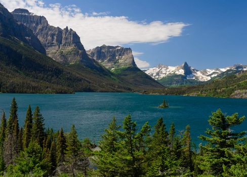 St. Mary Lake, Glacier National Park, Glacier County, Montana, USA