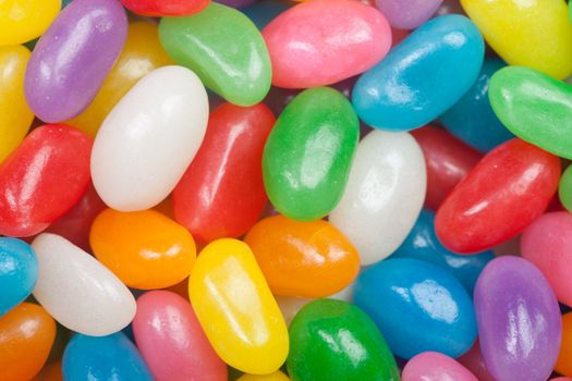 Assorted jelly beans. Colorful image great for backgrounds. Close-up shot.