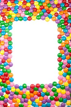 Colorful chocolate candy frames, great for backgrounds and design elements.