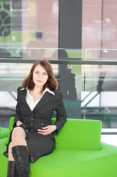 Shot of beautiful business woman in interior