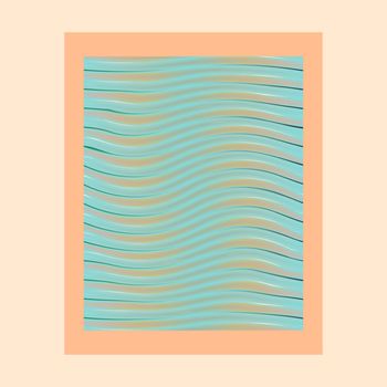 abstract waves photo frame, vector art illustration; more drawings in my gallery
