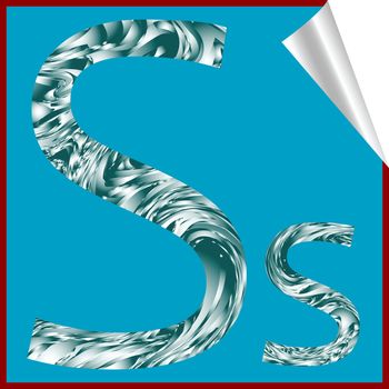 alphabet letter S, vector art illustration; more alphabet stickers in my gallery