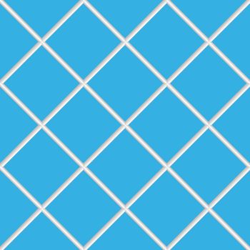 blue seamless ceramic tiles, abstract diagonal texture; vector art illustration