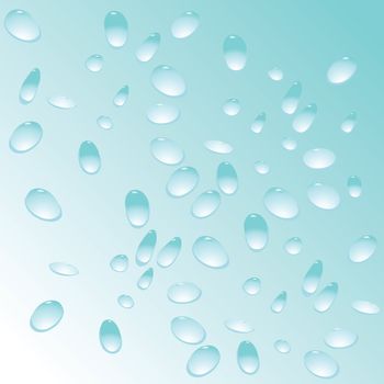 blue water drops pattern, vector art illustration