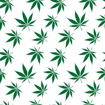 cannabis seamless pattern extended, abstract texture; vector art illustration