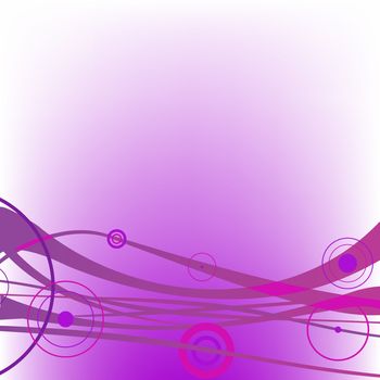 circle waves purple, vector art illustration