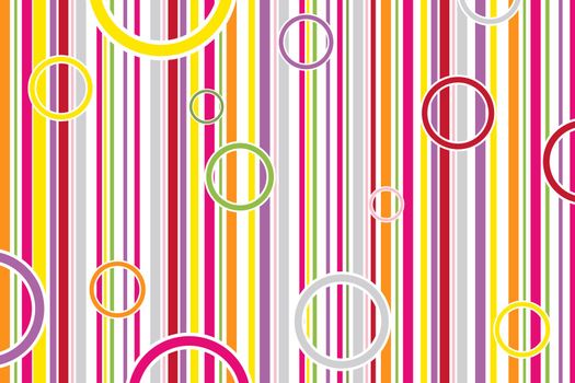 colorful abstract vector stripes and circles, art illustration