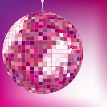 disco ball purple, art illustration; for vector format please visit my gallery