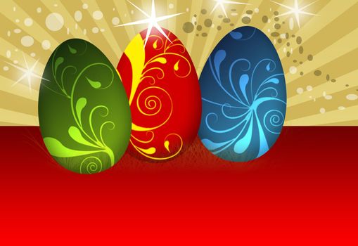 Easter egg illustration digital high resolution 2d image