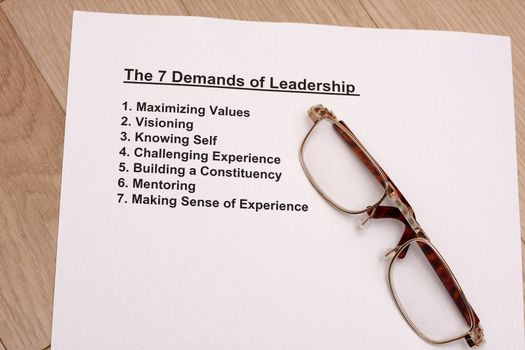 seven rule of leadership concept - many uses for management and leadership.