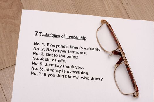 seven techniques of ledership - many uses for mangement leadership workshop.