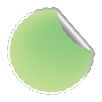 flowerish light green label, vector art illustration