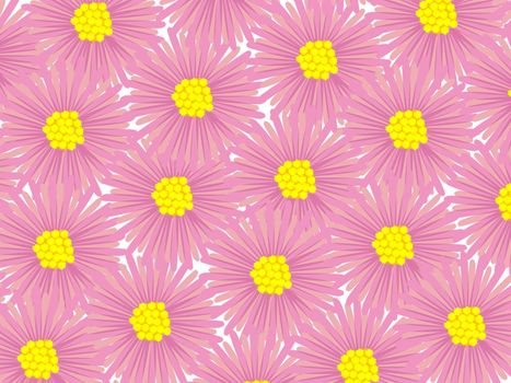 flowers pattern, vector art illustration, more patterns and textures in my gallery