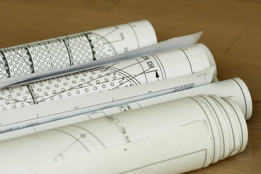 Rolls of Blueprint Plans - many uses for engineering.