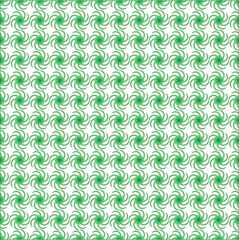 green floral fabric, seamless abstract texture; vector art illustration