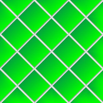 green shadowed ceramic tiles, abstract vector art illustration