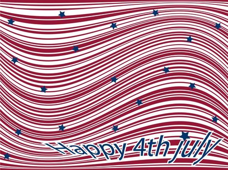 happy 4th july composition, abstract vector art illustration