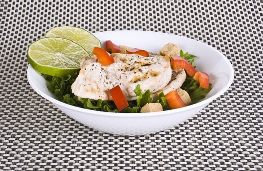 Fresh chicken and vegetable salad 