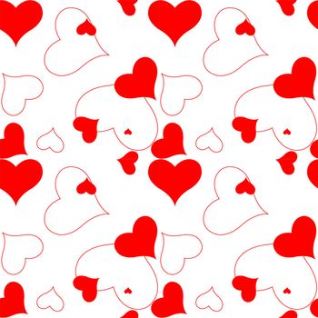 heart pattern, vector art illustration