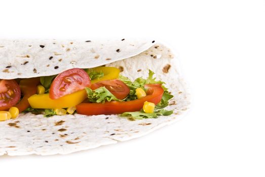 Ready to wrap vegetale tortilla - isolated