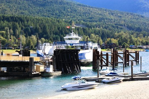 lake ferry in the landing stage