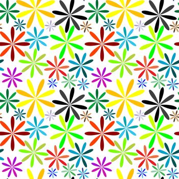 little flowers seamless pattern, vector art illustration