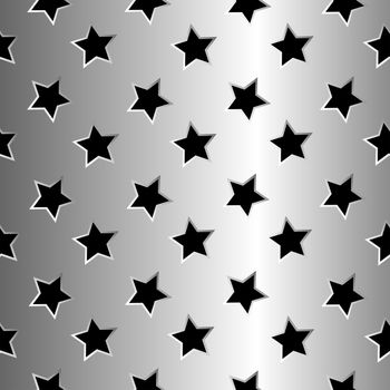 metallic stars texture, abstract seamless pattern; vector art illustration