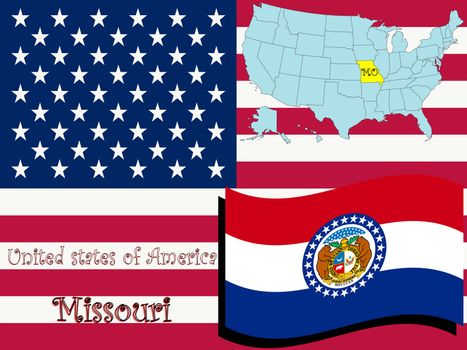 missouri state illustration, abstract vector art