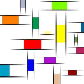 mondrian abstract texture, vector art illustration