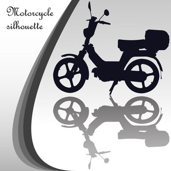 motorcycle silhouette, abstract vector art illustration