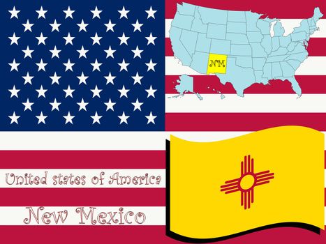 new mexico state illustration, abstract vector art