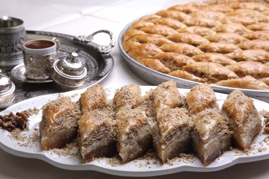 Coffe and Baklava on a Ramadan preparation